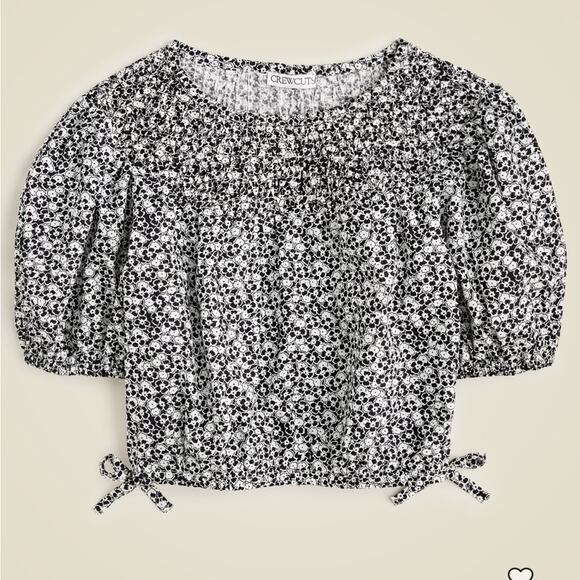 J. Crew Crewcuts floral smocked poplin top - Picture 2 of 9